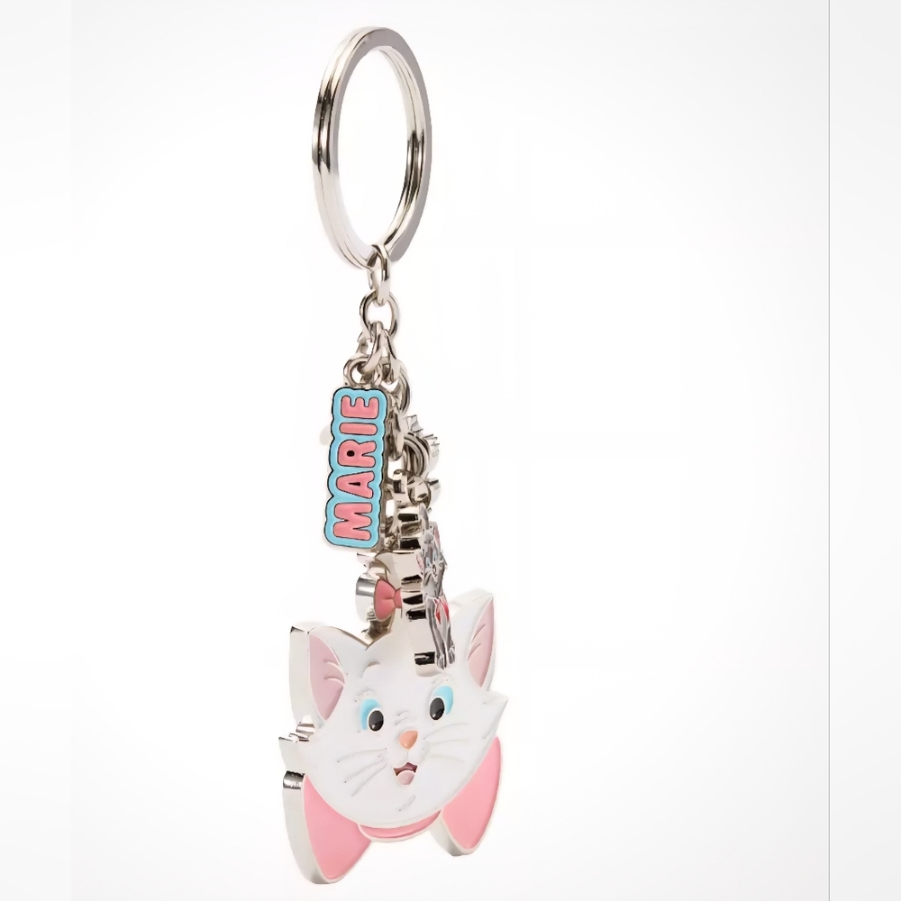 Disney Marie Cats Enamel Multi-Charm Keychain Aristocrats Purse Charm NWT - Picture 2 of 4